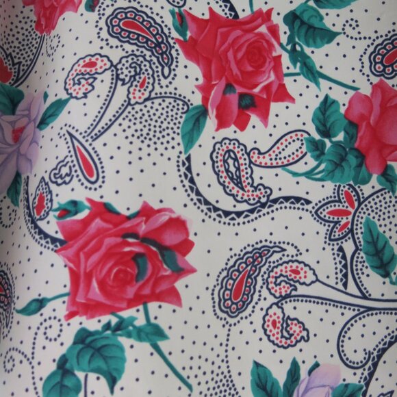 Vintage Delicates Women's Floral Lace Satin Robe With Belt One Size Fits All - Picture 7 of 12